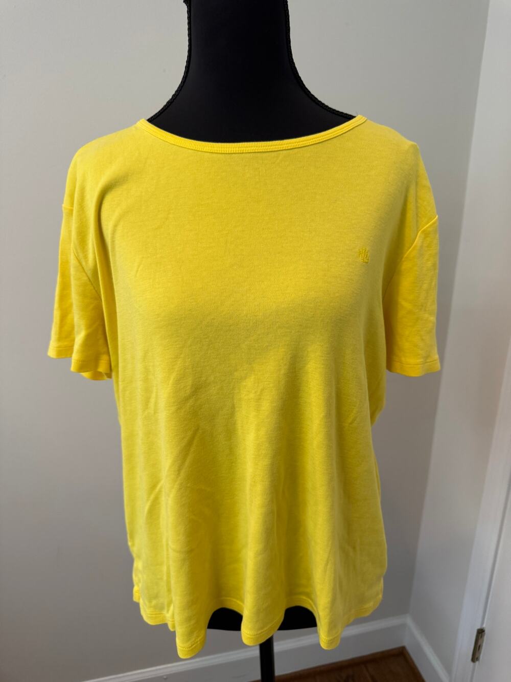 Ralph Lauren Classic Jersey Crewneck Tee in Bright Yellow